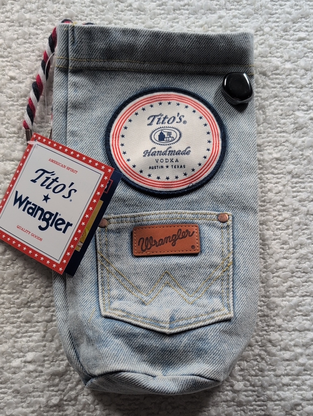 Wrangler Tito's Brand Ambassador Denim Bottle Gift bag